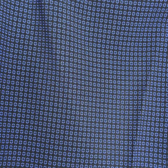 Chicos Slim Leg Pant Womens XL Blue Black Geometric Twill Flat Front Pockets - Picture 4 of 8